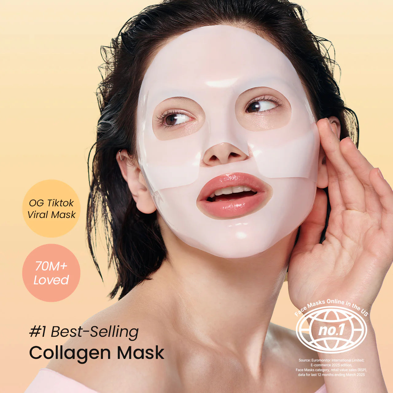 Bio-Collagen Real Deep Mask Anti-Wrinkle Lifting Face Mask with Hydrolyzed Collagen Collagen Reverse Film Volume Peel off Mask