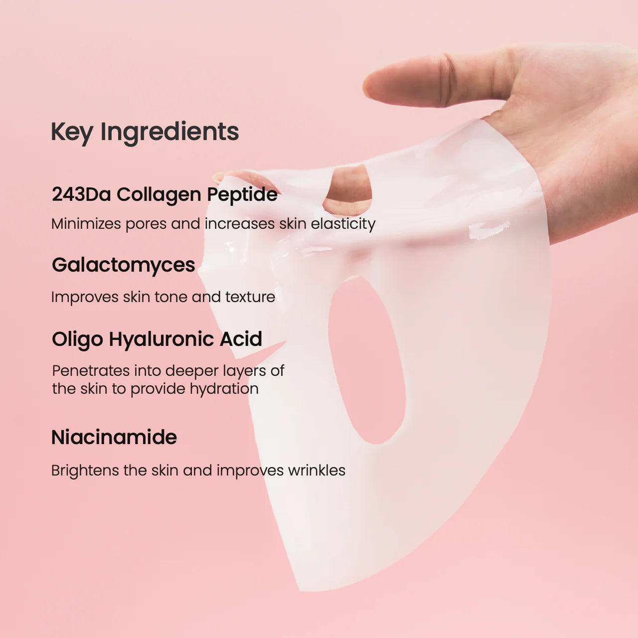 Bio-Collagen Real Deep Mask Anti-Wrinkle Lifting Face Mask with Hydrolyzed Collagen Collagen Reverse Film Volume Peel off Mask