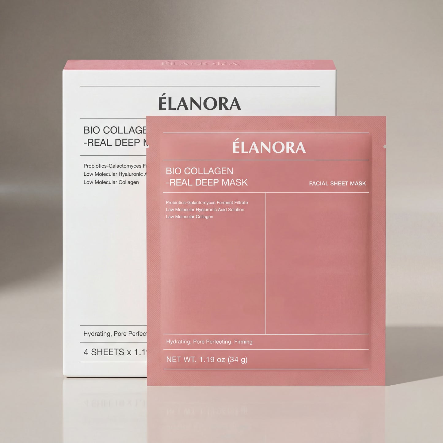 Bio-Collagen Real Deep Mask Anti-Wrinkle Lifting Face Mask with Hydrolyzed Collagen Collagen Reverse Film Volume Peel off Mask